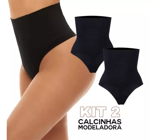 Kit 2 Calcinhas Modeladora Redutoras De Medidas Zero Barriga