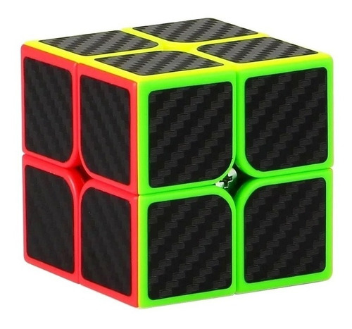 Cubo Magico Profissional 2x2 Carbon Giros Rápidos Cor da estrutura Colorido