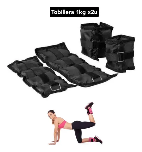 Pesas Tobilleras de 1kg - 2uds, Comprar online Tobilleras con Lastre 1kg  para Gimnasio en Casa