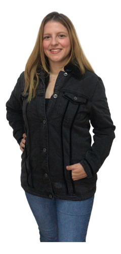 Chaqueta Invierno Mujer Denim Forro Chiporro Umbrale 676925004 Negro