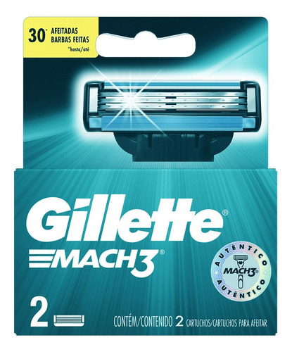 Carga Gillette Mach3 Edição Especial Barcelona 2 Unidades