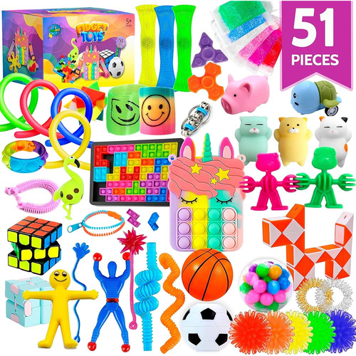 (51 Piezas) Fidget Toys Pack, Popits Fidgets Set Para Premio