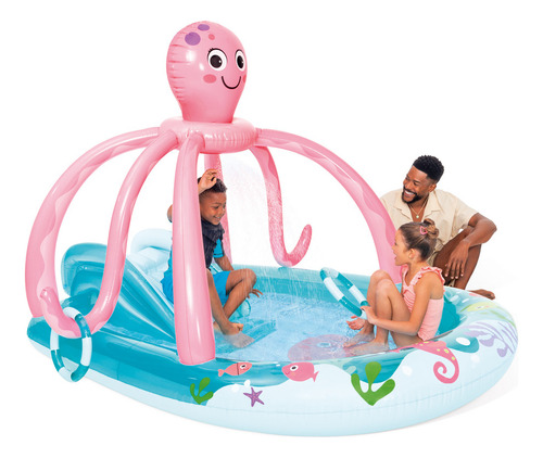 Piscina inflable para parque infantil Amigo Polvo, Intex 56138, color lila
