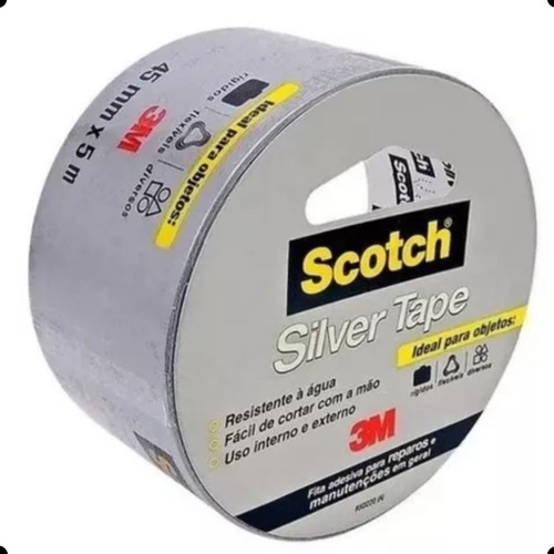 Fita 3m Scotch® Silver Tape - 45mm X 5mts