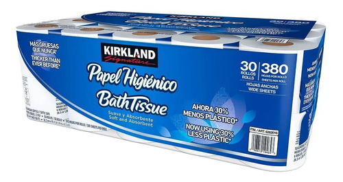 Papel Higiénico Kirkland Signature Con 30 Rollos