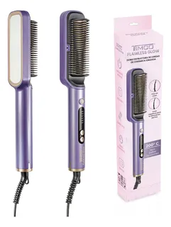 Cepillo Alaciador Electrico Alisador De Iones Con Espejo Doble Tipo de Cerdas Timco