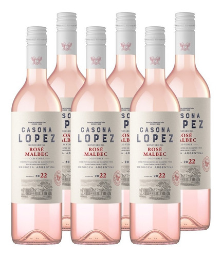 Casona López Rosado Malbec Caja 6 Un 750 Ml - Bodegas López