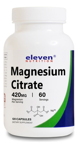 Citrato De Magnesio 420mg 120 Cápsulas - Eleven Nutrition