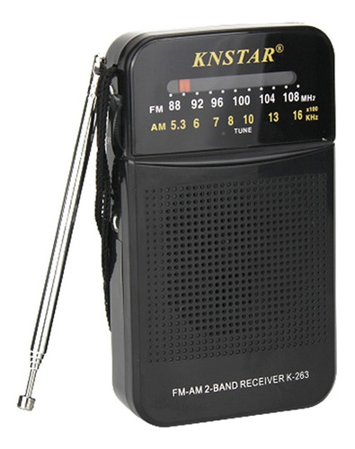 Radio Knstar Am / Fm Portátil K-263 Con Spica 3.5mm Febo