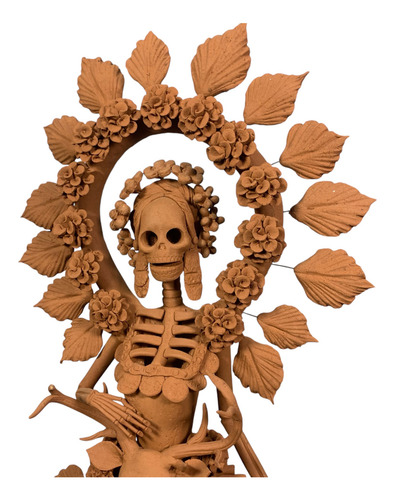 Catrina De Barro Con Venado Capula Michoacán
