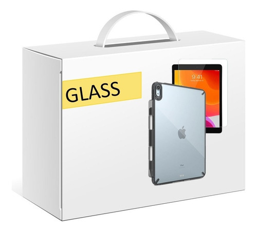 Funda Para iPad Air 4 10.9 Ringke Fusion Antigolpe + Vidrio Color Transparente + Vidrio