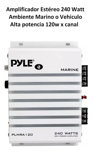 Amplificador Pyle 240w 12v Plmra120