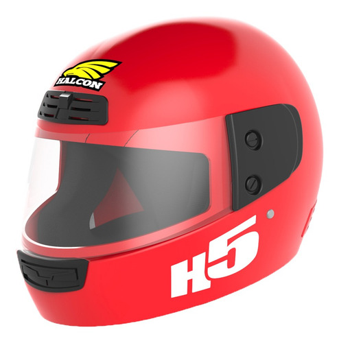 Casco Integral Halcon H5  Rojo Brillante M-(58cm)