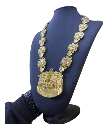 Cordão Personalizado Estrela 18mm 70cm Deus É Justo Moeda Dourado