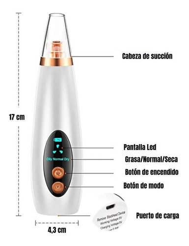 Imagen 3 de 6 de Removedor De Puntos Negros Recargable