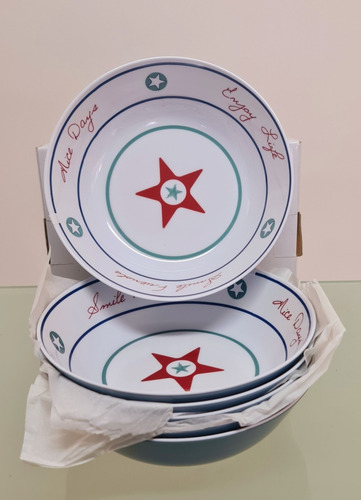 Imagen 2 de 5 de Platos Hondos Para Sopa. Pack De Seis. De Melamina