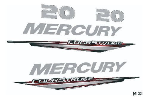 Calcos Outboards Mercury 20 Hp Año 2015-2017 M 21