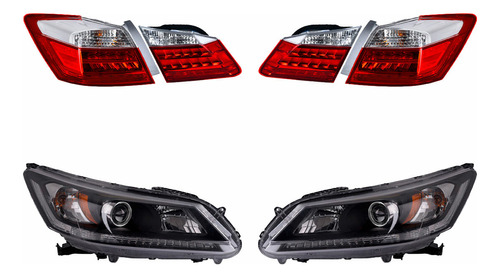 Kit Faros Y Calaveras Depo Accord Honda 2013 - 2015