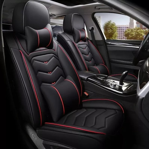 Kit Fundas Cubre Asiento Eco Cuero Auto Almohadilla Luxury