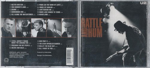 U2 The Rattle And Hum Cd Importado E.u.a. Edición 1988