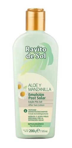 Emulsion Post Solar Aloe Manzanilla Rayito De Sol 200 G