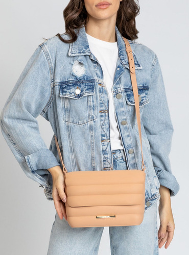 Bolsa Petite Jolie Puffer Bag Ii Avela Pj11234 Cor Caramelo