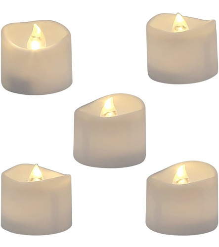 12 Velas Led Ambar Bombilla Parpadeante Para Decorar Navidad