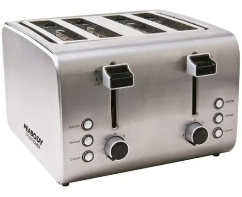 Tostadora 4 Panes Acero Inox Smartchef Peabody T8520