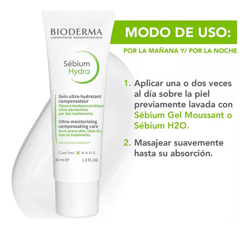 Bioderma Sébium Hydra, Suaviza E Hidrata Profundamente, 40ml