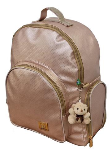 Mochila Maternidade Grande Bebe Menina Menino Miellu Enxoval Cor Ouro rosa