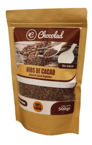 Imagen 1 de 1 de Nibs De Cacao Organ Sin Azúcar - kg a $46