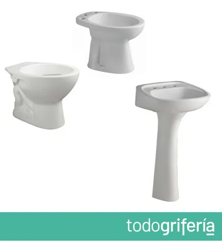 Combo Ferrum Andina Inodoro Corto, Bidet 3a Y Lavatorio 3a