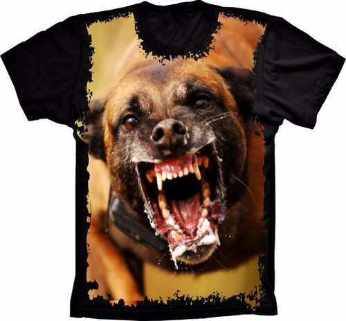 Camiseta Cachorro Engraçada Estampa Total Frente Msculina