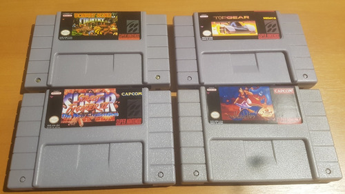 4 Fitas Snes - Alladin -top Gear -street Fighter-donkey Kong