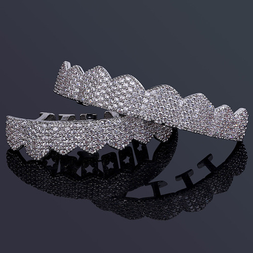 Juego De Parrillas De Hip Hop F Iced Out Micro Pave And Bott