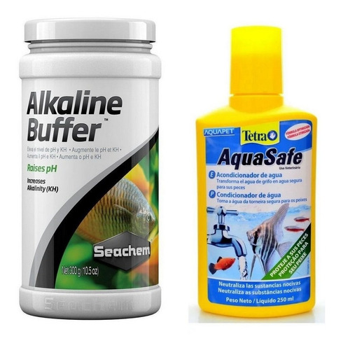 Kit Seachem Alkaline Buffer 300g + Tetra Aquasafe 250ml