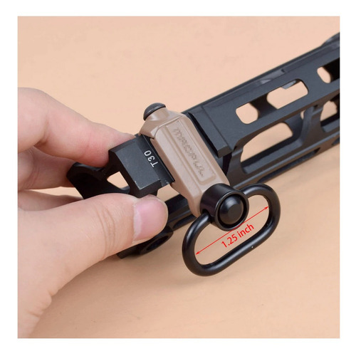 Anclaje Porta Fusil + Montura Giratoria / Airsoft Sling Color Tan