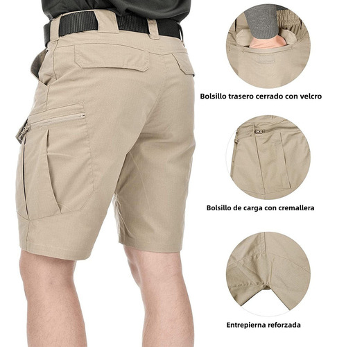 Zl Pantalones Cortos Transpirables Con Bolsillos For