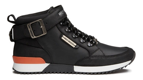 Tenis Casual Piel Para Hombre Negros Harley Davidson - Ethan