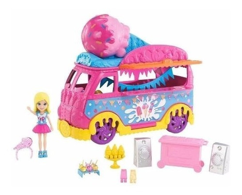 Vehiculo De Helados Polly Pocket Dvj67 Muticolor