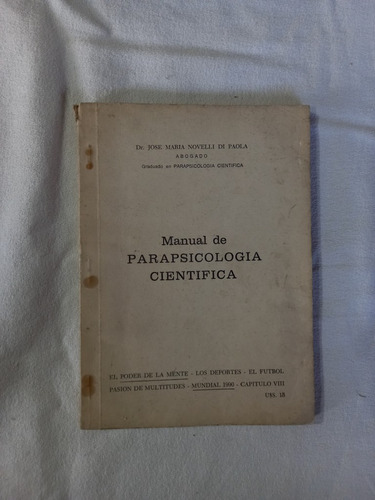 Manual De Parapsicología Científica - Novelli Di Paola