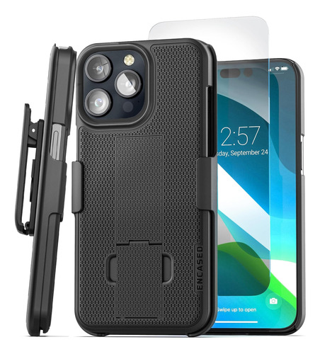 Funda Encased Para iPhone 15 Pro Max/negro