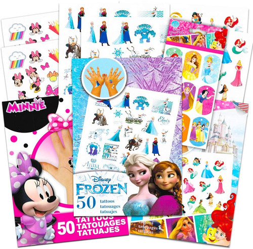 Disney Tattoos - Juego De Recuerdos De Fiesta Para Niñas, Má