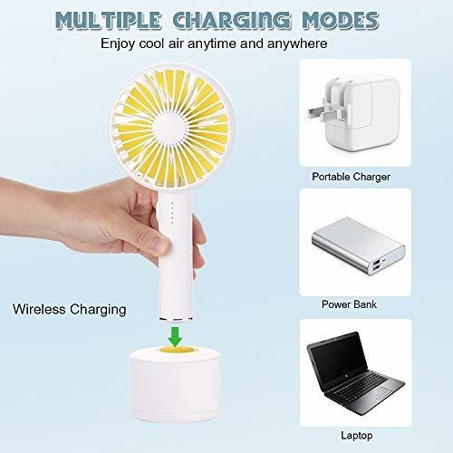 Mini Handheld Fan,GUSGU Portable Personal Fan with Removable Aroma Diffuser Features Oscillating USB Rechargeable Battery Operated Mini Fan for Travel//Workout//Offices//Sleep 5 Speed Adjustable
