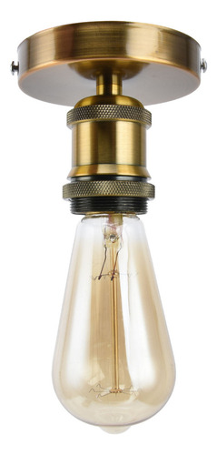 Lámpara De Techo Vintage Color Dorado Con Casquillo E26 .