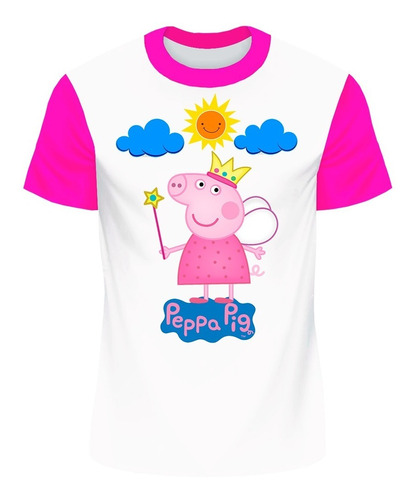 Franela De Niñas Y Adultos Cumpleaños Cotillon Peppa Pig  
