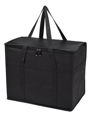Bolsas De Comestibles Aisladas Negro Con Parte Inferior