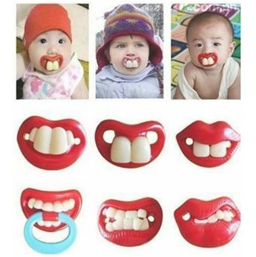 Chupetes Unisex Divertidos Para Dientes Y Labios Rojos,...