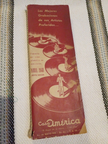Catálogo Discos Casa América Abril 1948 (Usado)