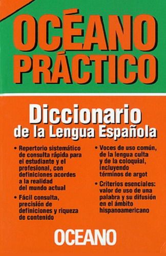 Oceano Practico Diccionario De La Lengua Española / Varios A